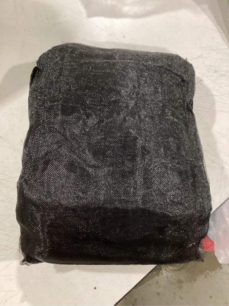 Condition photo showing Good Condition for 10 x 33 ft thicker garden mesh netting pest barrier for raised beds, black fruit tree netting for cicadas, bird insect blueberry bush strawberry netting cover for garden protection, shading rate 30% black thicker netting 10x33ft