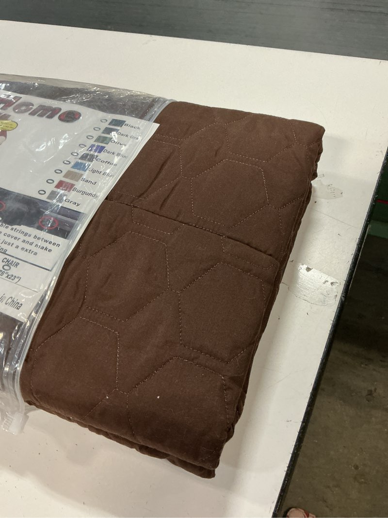 Condition photo showing Good Condition for RBSC Home 23 Inch Recliner Cover -Brown Waterproof Anti-Slip Small Recliner Cover for Dogs Cats Wash