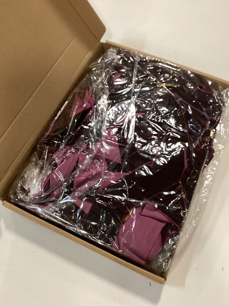 Condition photo showing New/Like New for 24 Pcs Velvet Bows Christmas Tree Ornaments Vintage Velvet Ribbon Bows for Tree Garland Wreath Indoor Xmas Decorations(9 x 13 Inch,Width of 1 1/2",Burgundy) Burgundy 9 x 13 Inch,Width of 1 1/2"