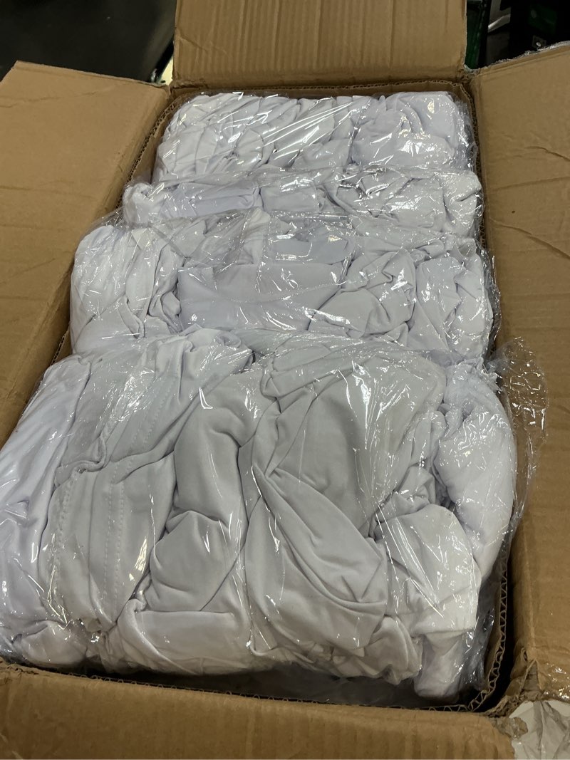Condition photo showing New/Like New for vevor 100 pcs white chair covers polyester spandex chair cover stretch slipcovers for wedding party dining banquet flat-front chair covers 100pcs white-a
