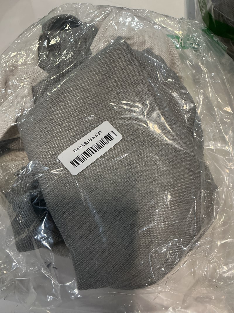 Condition photo showing Good Condition for jinchan valance for living room window curtains 50x16, 2 panels, taupe | light filtering, rod pocket, double layer, window treatment, farmhouse, rustic, kitchen, bathroom,laundry, machine washable 50"w x 16"l (pack of 2) double linen | taupe