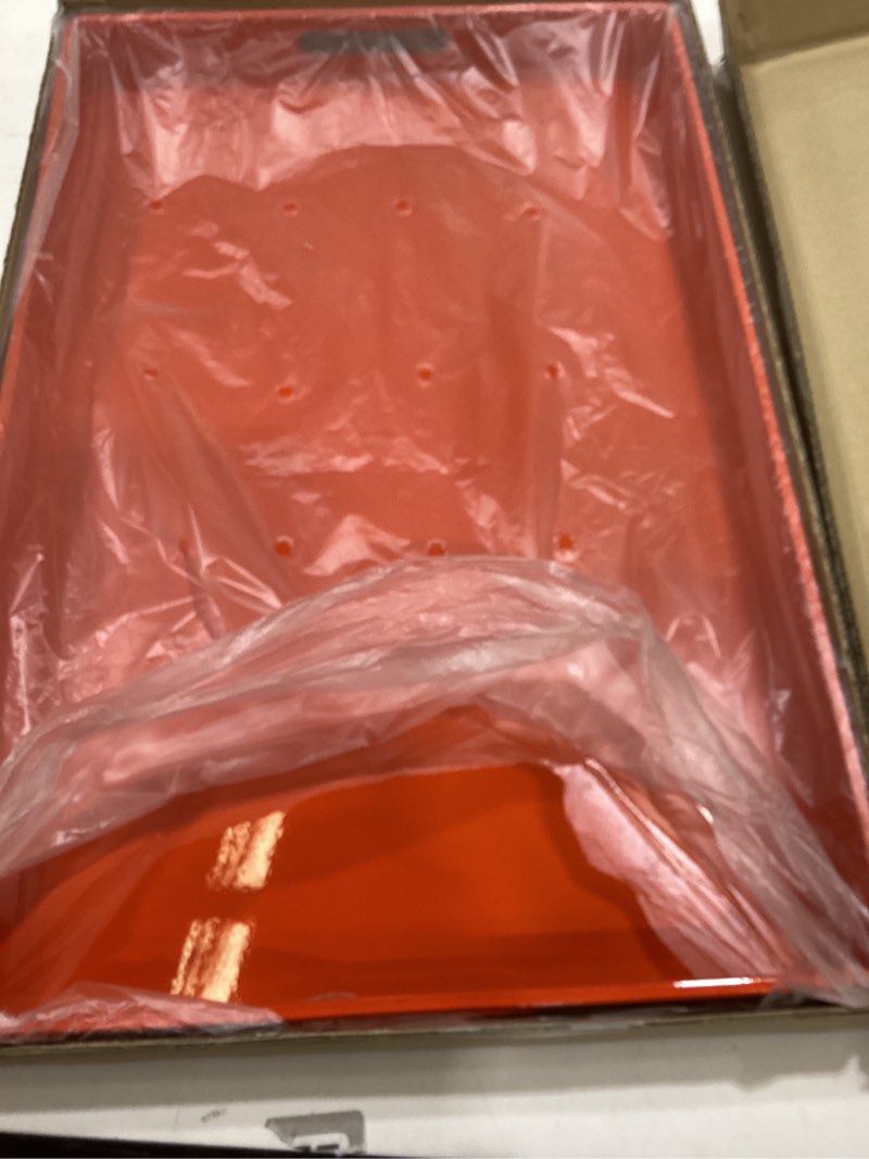 kotobuki rectangular gloss orange lacquer serving tray, 18"-3/4", orange