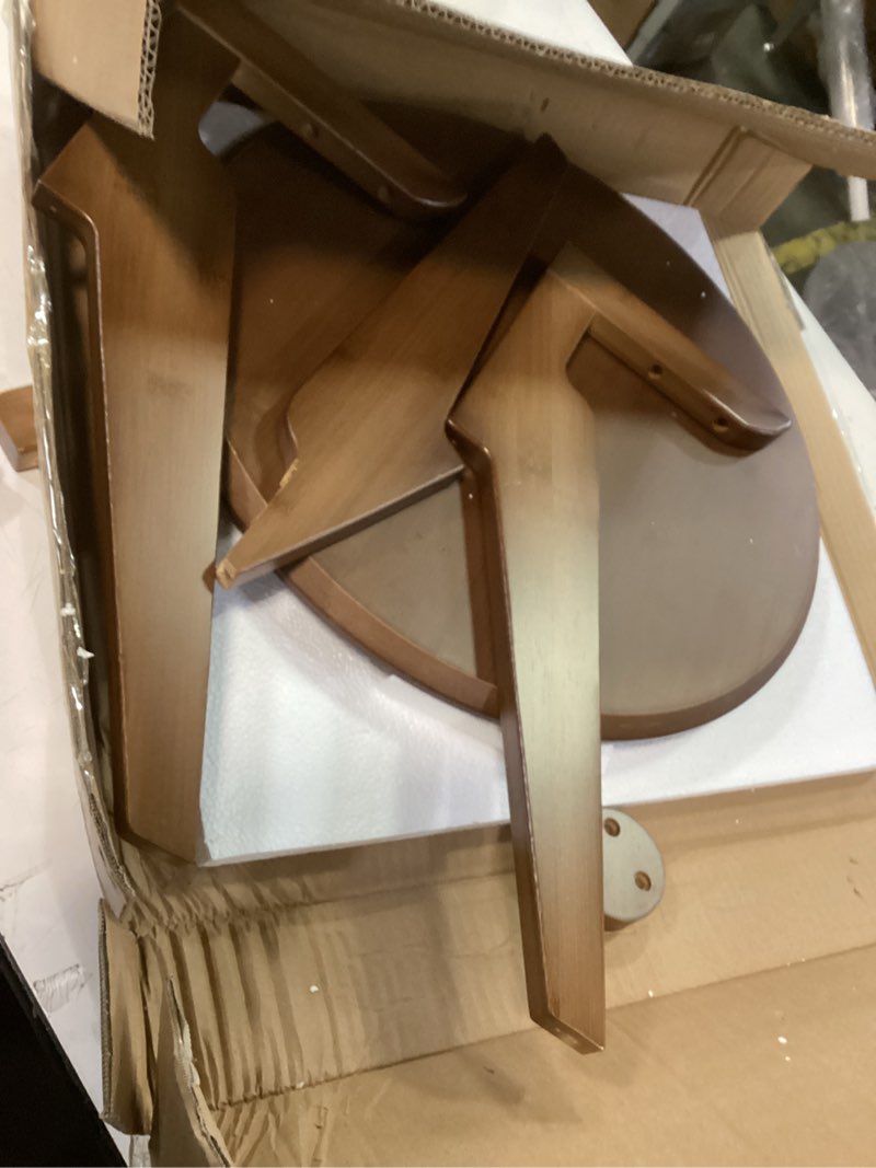 Condition photo showing As Is for ((SIMILAR ))Side Table Round, Modern End Table for Small Spaces, Natural Solid Wood Side Tables Bedroom (Oak)