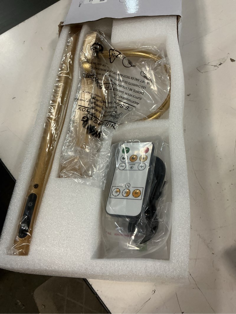 Condition photo showing Good Condition for dimmable cordless picture light with controller and timer, rechargeable 5000mah battery wall sconce for wall pictures, gallery artwork, paintings, portraits, dartboards (gold) 14"l x 6.3"w x 6.3"h gold