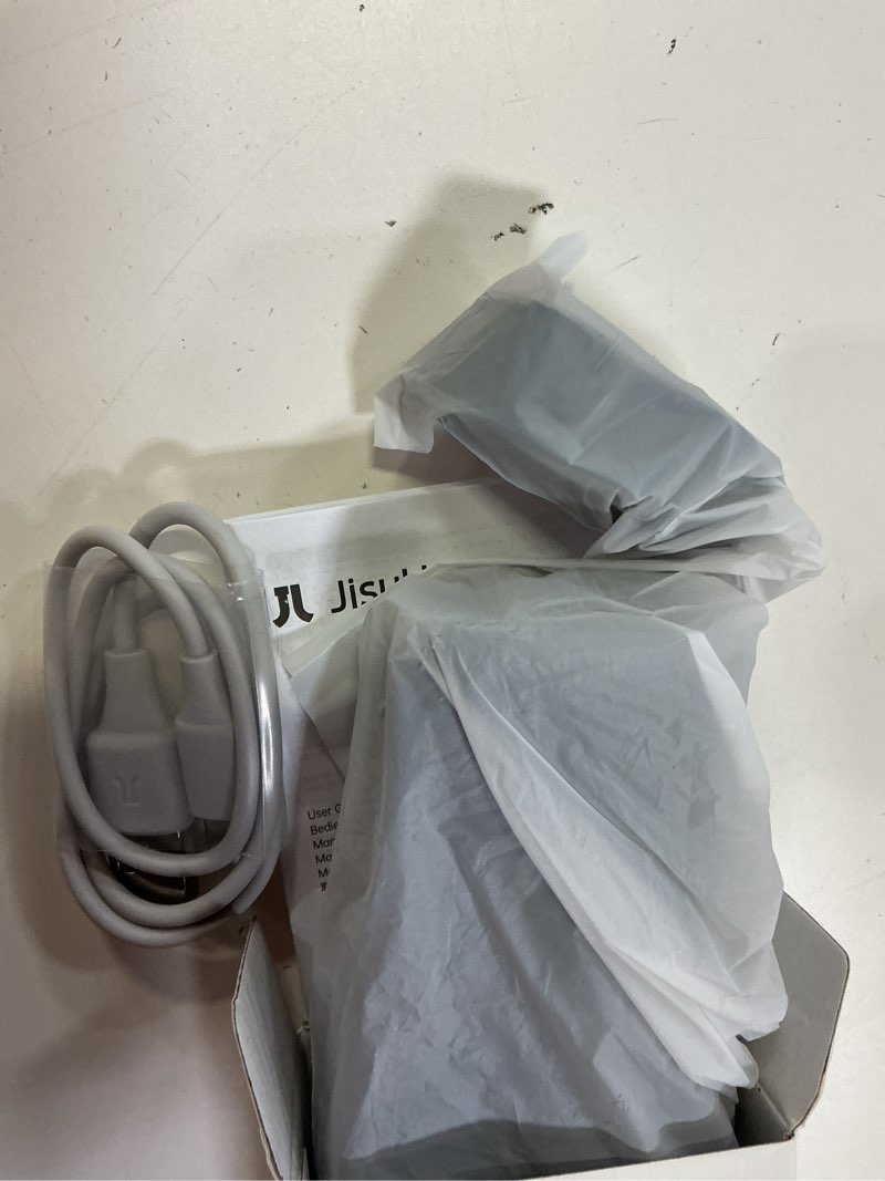 Condition photo showing New/Like New for jisulife portable handheld fan life9, turbo power high speed air [18h max cooling time], 5 gear wind, 5000mah rechargeable, mini pocket design, personal fan for travel concerts camping makeup - black 5000mah black