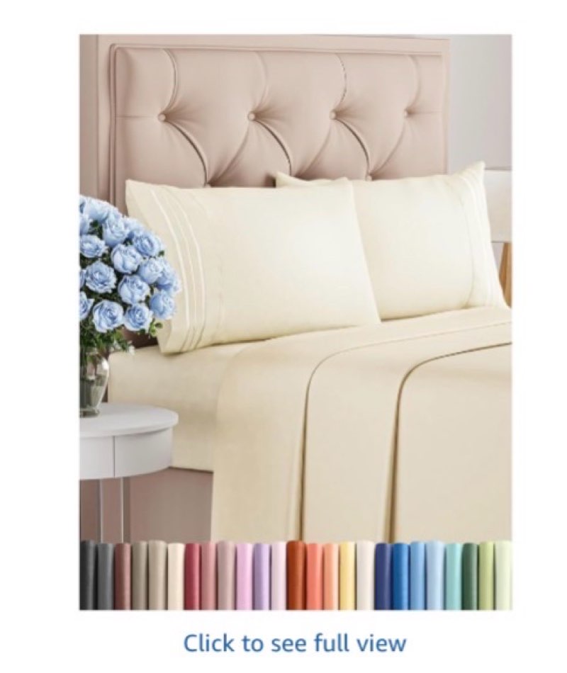 ( similar) King Size 4 Piece Sheet Set - Comfy Breathable & Cooling Bed Sheets Set - Hotel Luxury Bedding for Women, Men, Kids, Teens, Boys & Girls - Deep Pockets, Ultra-Soft and Wrinkle Free - Oeko-Tex - White King 01 -beige 