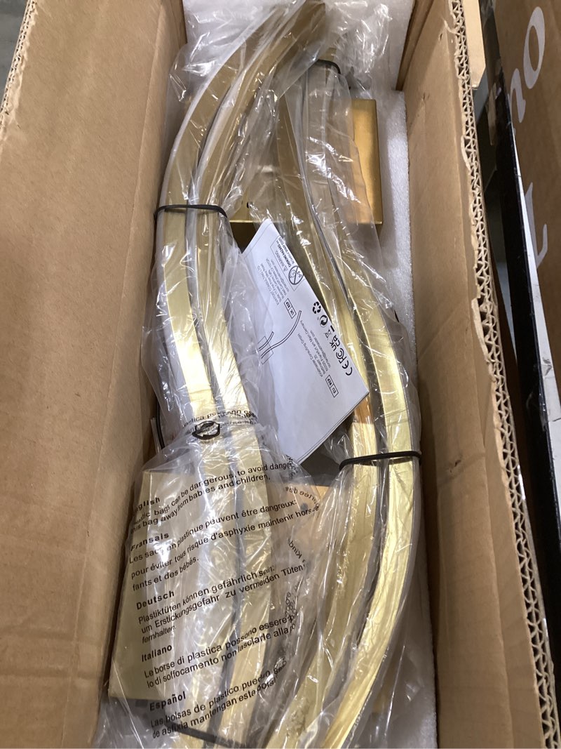 Condition photo showing Good Condition for battery operated wall sconces, rechargeable wall sconces, 3000k-6500k led wireless wall light, modern wall lamp not hardwired for living room bedroom hallway (gold) curve - gold