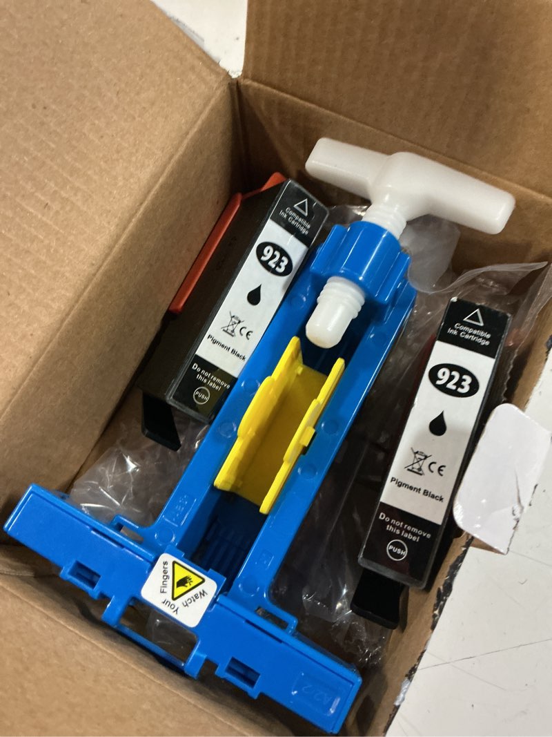 Condition photo showing As Is for 923 ink cartridges for hp printers replacement for hp 923 black ink cartridges use with officejet pro 8130e 8135e 8139e 8138e 8132e 8134e 8120e 8122e 8124e 8125e printer (2 black pack without chip)
