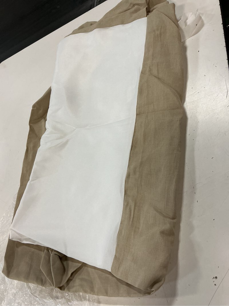 Condition photo showing Good Condition for european linen bed skirt, twin, toffee