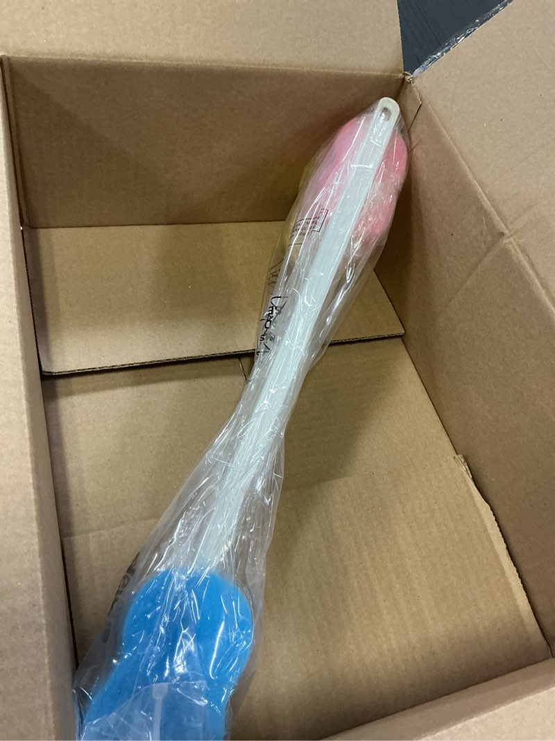 Condition photo showing As Is for Yetene 3 Pcs Long Handle Bath Sponge 22.4'' Back Sponge on a Stick Lightweight Back Washer Handled Butt Scrubber Shower Brush for Foot Body Cleaning Bathing Limited Motion (Blue)