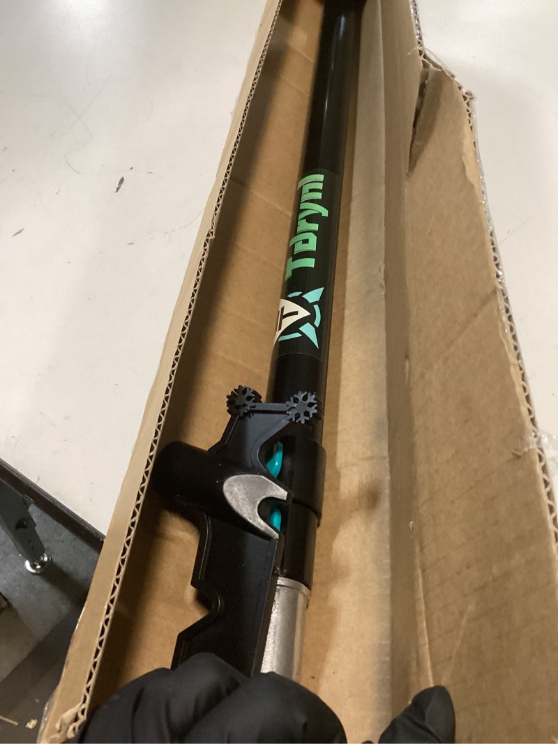 Condition photo showing As Is for 12 FT Telescopic Christmas Light Pole with Hook | Lightweight Aluminum Extension Pole for Outdoor String Lights, Holiday Decorations, Bird Feeders | Ladderless High Reach Tool with Universal Thread 12Ft Pole With Utility Hook