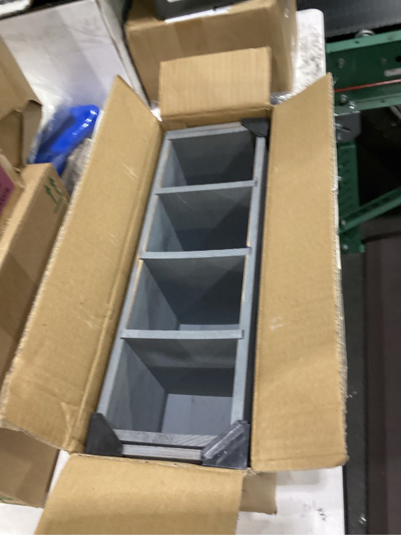 Condition photo showing Good Condition for suli extra large kitchen utensils holder with 4 compartments, wooden utensil organizer for kitchen countertop, farmhouse decor, rustic cooking utensil - grey grain