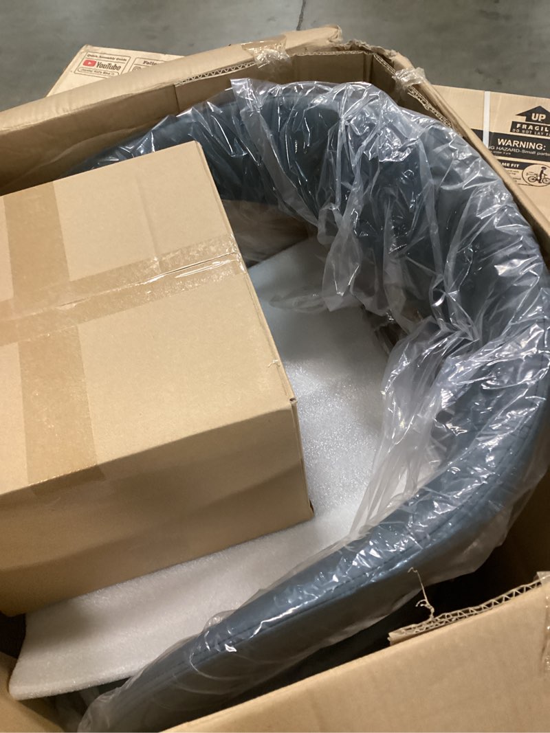 Condition photo showing Good Condition for meridian furniture 987navy-c sylvester collection modern | contemporary vegan leather upholstered dining chair with rounded back, 23.5" w x 22" d x 31" h, navy