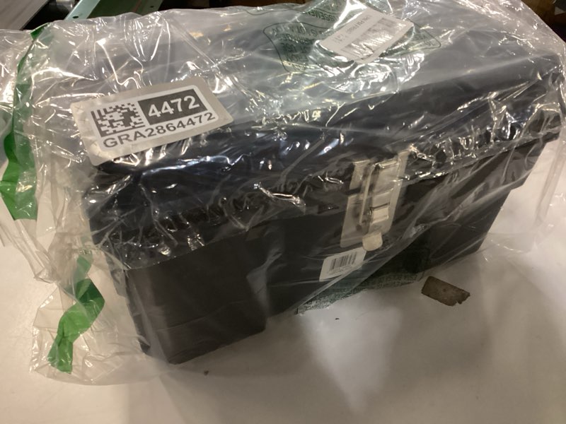 Condition photo showing New/Like New for Akro-Mils 09514 ProBox 14-Inch Plastic Toolbox for Tools, Hobby or Craft Storage Toolbox with Removable Tray, 14-Inch x 8-Inch x 8-Inch, Black Black 1-Pack