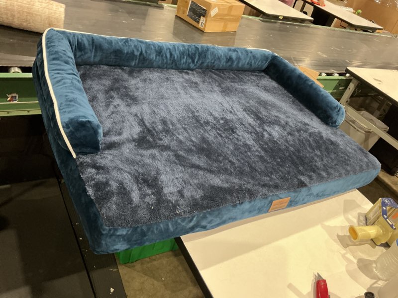 Condition photo showing As Is for similar to comfort expression large dog bed orthopedic - washable xl dog beds waterproof pet couchmory foam sofa bolster with removable cover navy blue xl-large