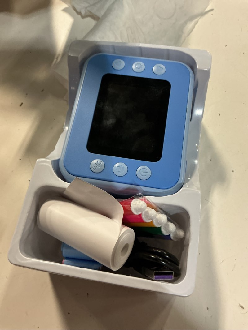 Condition photo showing Good Condition for kids camera instant print, christmas birthday gifts for girls and boys, kids camera with 32gb card, toddler toy camera for 3-12 years old, blue