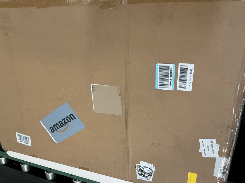 Condition photo showing Good Condition for Beach Framed Wooden Wall Art: Modern Seaside Sand Dune Grass Picture Calming Coastal Sunset Decor Rustic Ocean Artwork Seascape Painting Contemporary Seashore Prints for Bedroom Bathroom Living Room 36"x24" Blue&Sandy