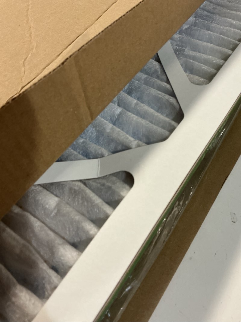 Condition photo showing As Is for filtrete 25x25x1 ac furnace air filter, mpr 700, merv 8, tough on pollen, easy on airflow, 3-month pleated 1-inch electrostatic air cleaning filter, 4-pack (actual size 24.81 x 24.81 x 0.81 in)