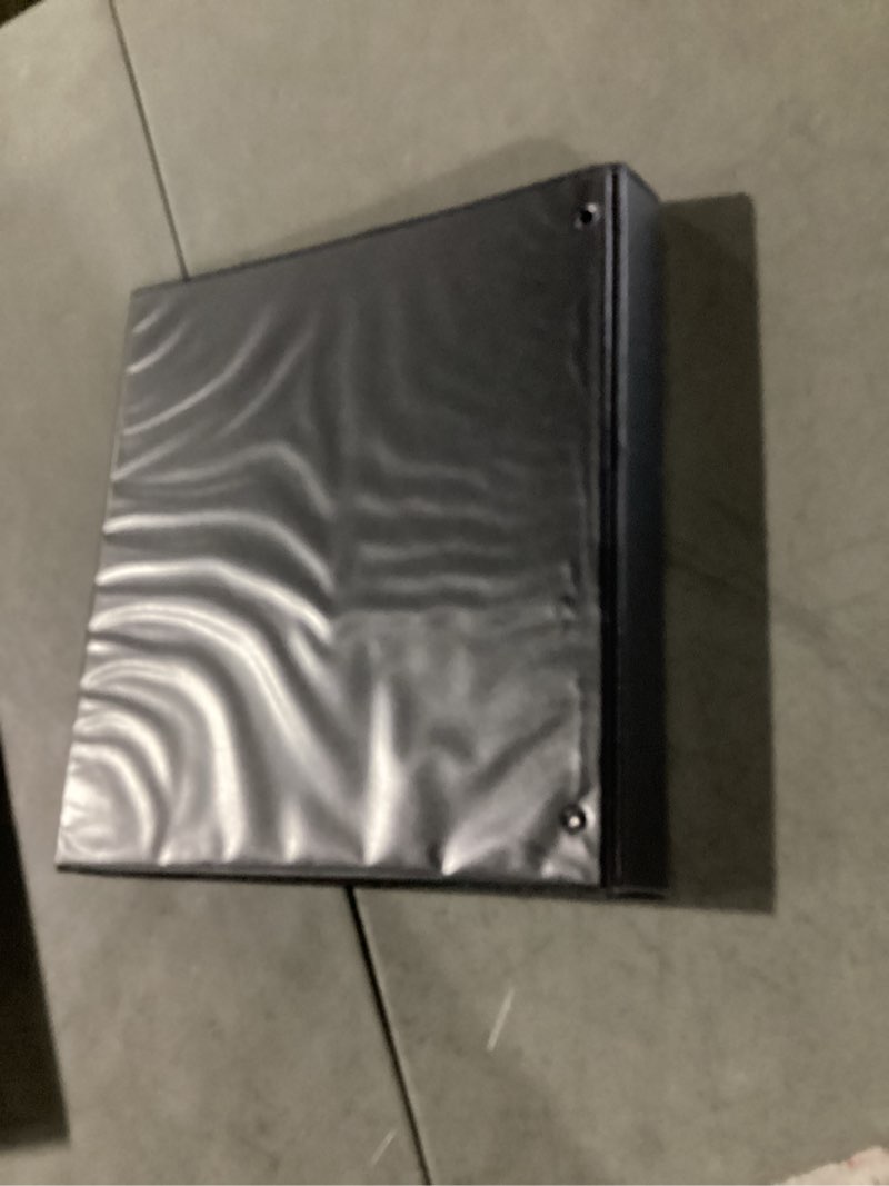 Condition photo showing As Is for Similar to photo) Samsill Durable 1.5 inch 3 Ring Binder, Made in USA, D Ring Binder, FSC 100% Recycled Chipboard, Red 1 Pack 1.5 Inch Red