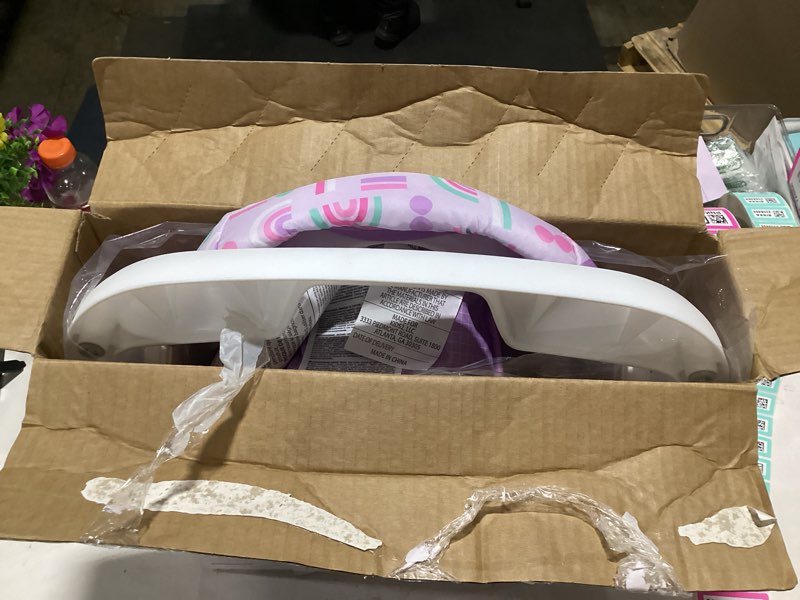 Condition photo showing Good Condition for bright starts learn-to-sit 2-position floor seat - purple paradise, unisex, infant