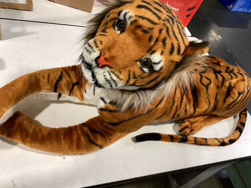 Condition photo showing Good Condition for melissa & doug giant tiger - lifelike stuffed animal (over 5 feet long)