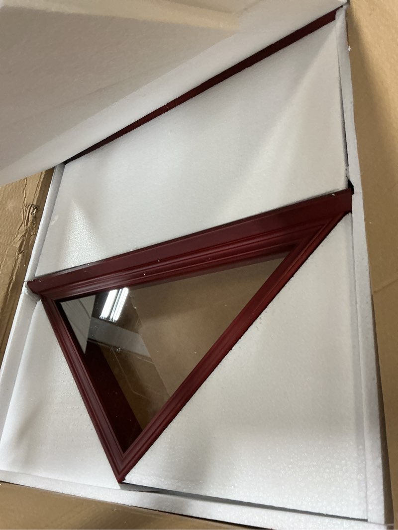 Condition photo showing Good Condition for Tieeqe Large Military Shadow Box Solid Wood Burial Flag Display Case for American Veteran Flag Display Fit a Folded 5'x9.5' Flag Military Flag Display Case with Certificate Holder, Mahogany Finish