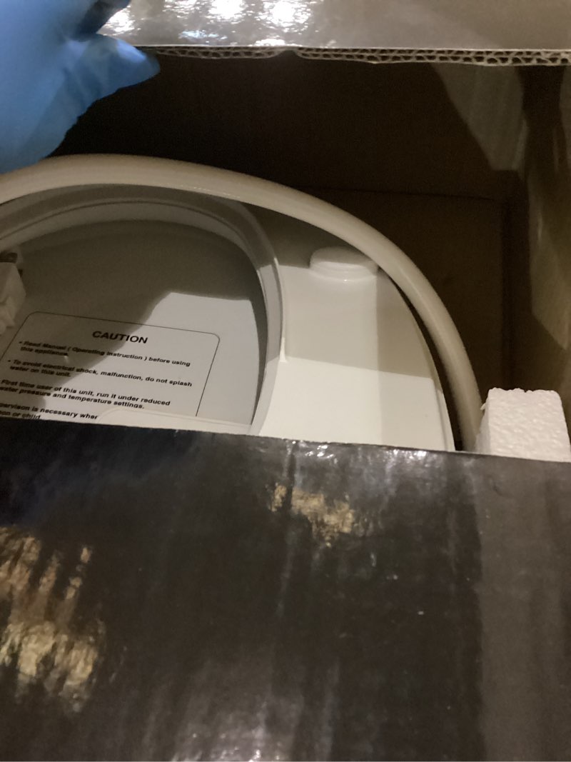 Condition photo showing As Is for Bio Bidet USPA PRO Modern Bidet Seat, Warm Water, Heated Seat & Dryer, Remote Control, Elongated Modern Elongated