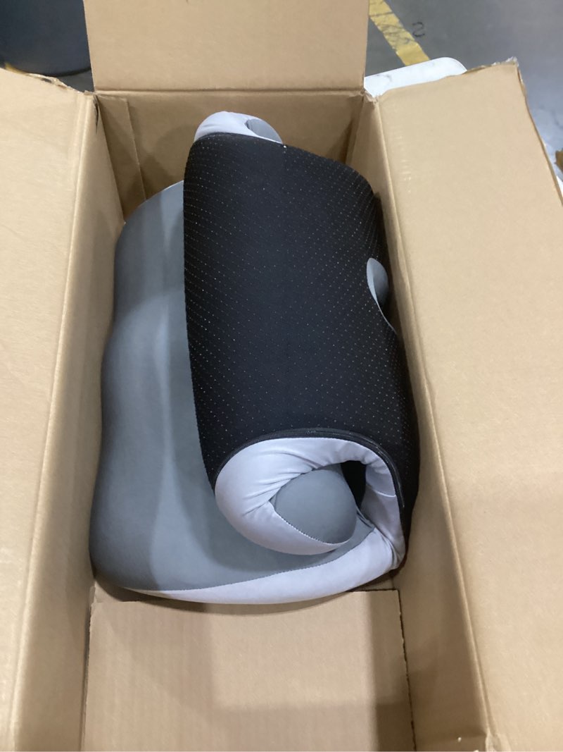 Condition photo showing As Is for ergonomic l-shaped memory foam seat cushion for car and office chair, coccyx support cushion for back and hip pain relief, universal cushion for car seat, wheelchair, gaming chair, gray