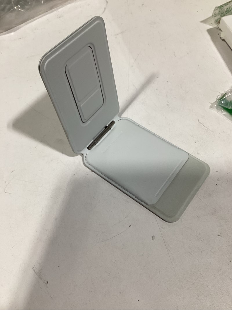 Condition photo showing Good Condition for moft phone tripod wallet for iphone, mulit-angles, lightweight & portable phone stand, movas vegan leather magnetic wallet, strong magnets, nfc card holder, misty cove (with card slot)