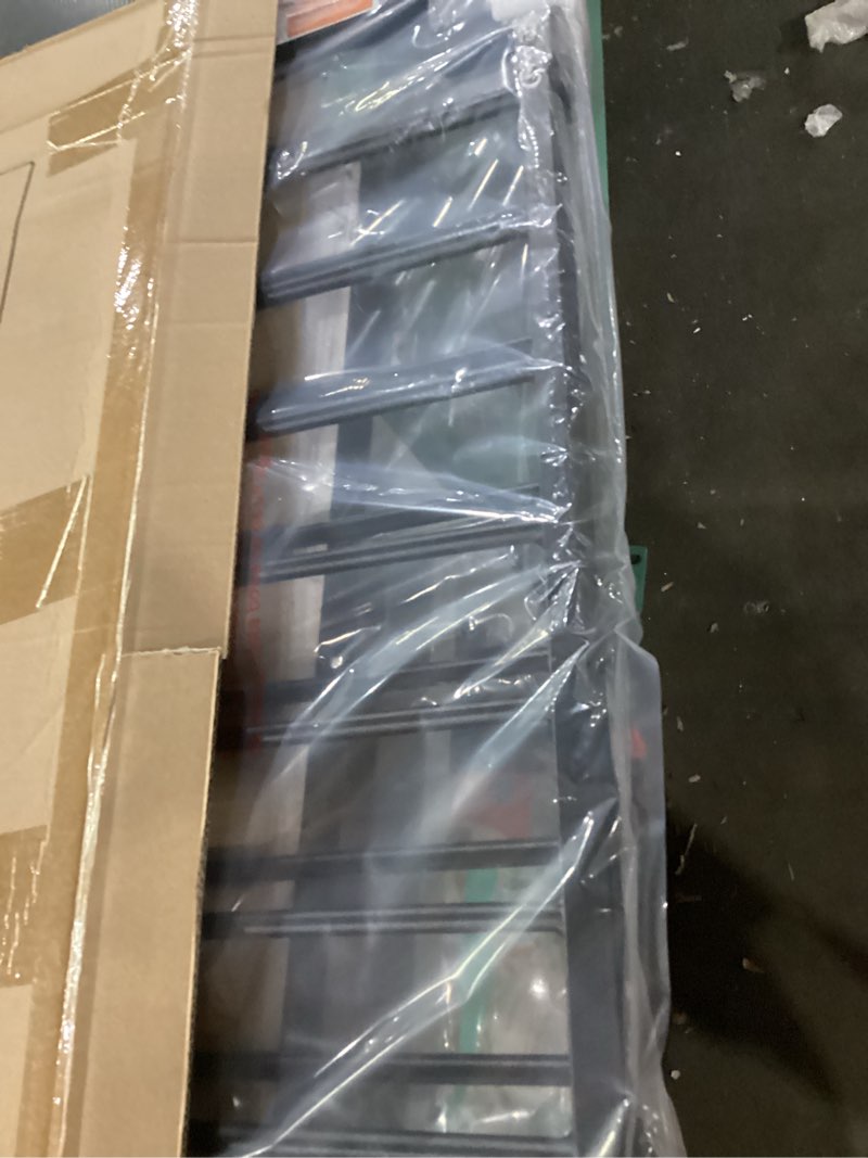 Condition photo showing Good Condition for cumbor 29.2–43" baby gate for stairs, hardware mounted (drill required), expandable no bottom bar dog gate, auto close extra wide walk thru, pet & toddler proof gate, top & bottom of stairways(black) black 29.2"-43" w x 28" h