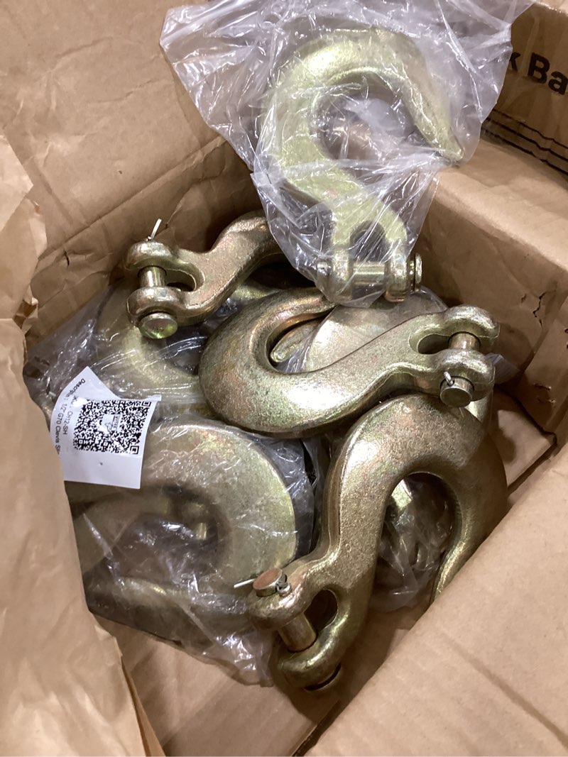 Condition photo showing Good Condition for mytee products (10 pack 1/2" clevis slip hook - 11,300 lbs wll heavy duty grade 70 tow chain hook for truck trailer tie down 1/2 inch without latch 10 - pack