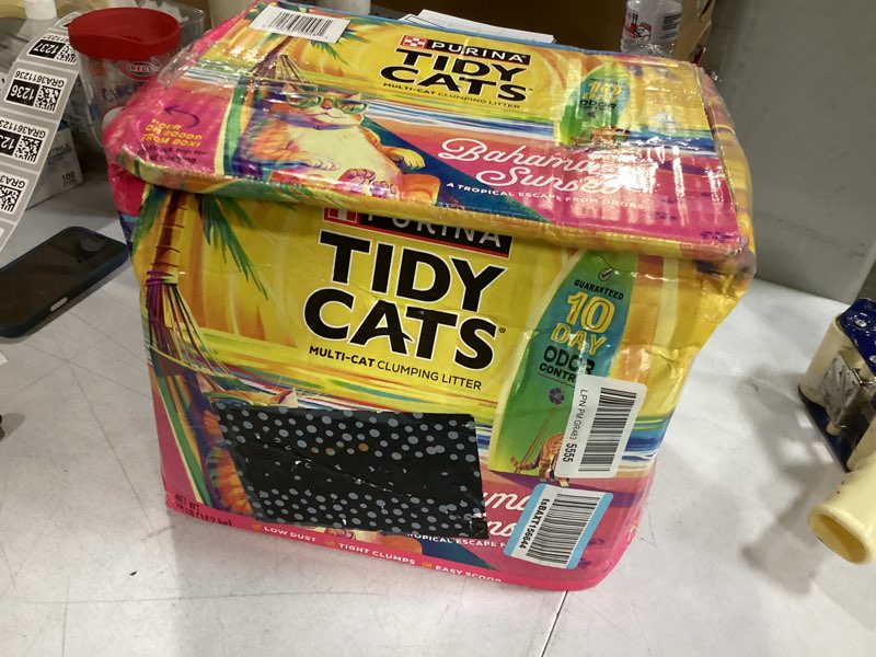 Condition photo showing New/Like New for purina tidy cats bahama sunset scented clumping cat litter odor control formula