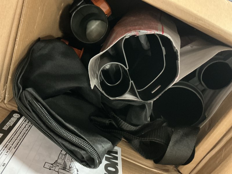 Condition photo showing As Is for WORX Trivac 3 in 1 Electric Leaf Blower for Lawn Care, Leaf Vacuum with 350 CFM & 210 MPH, Leaf Mulcher with Metal Impeller, WG509 350CFM Blower/Vac/Mulcher