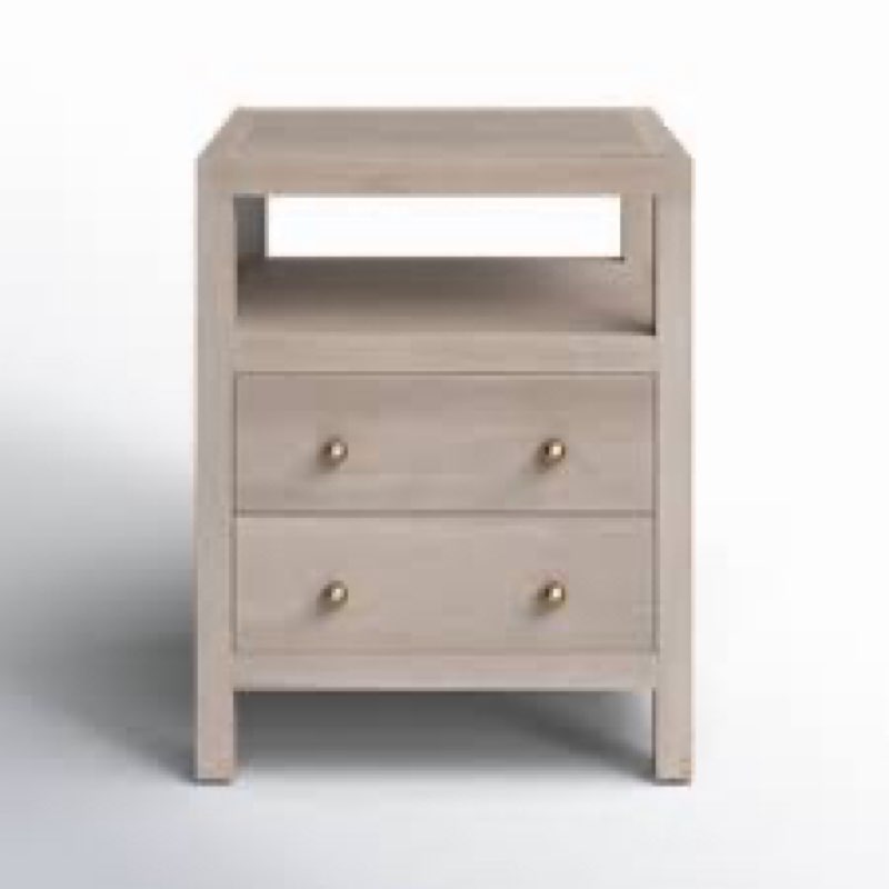 celine 28\" 2-drawer nightstand incomplete 