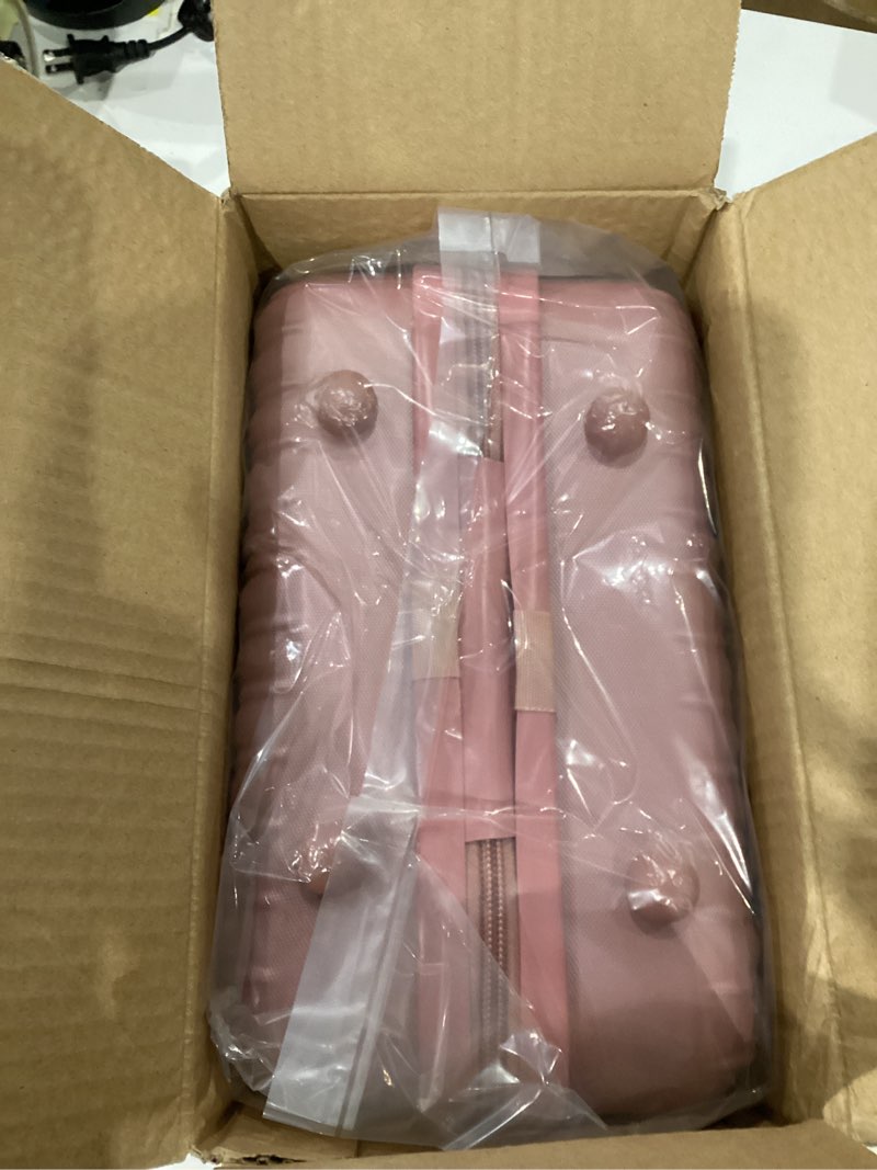 Condition photo showing Good Condition for 11 inch Hard Shell Cosmetic Case Makeup Travel Case Organizer Bag Small Portable Make up Train Hand Luggage with Elastic Strap ABS Mini Suitcase Gifts for Her. 11-inch RoseGold