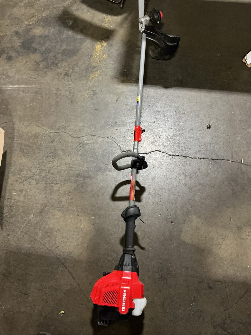 Condition photo showing As Is for craftsman ws2200 25-cc 2-cycle 17-in straight shaft attachment capable gas string trimmer