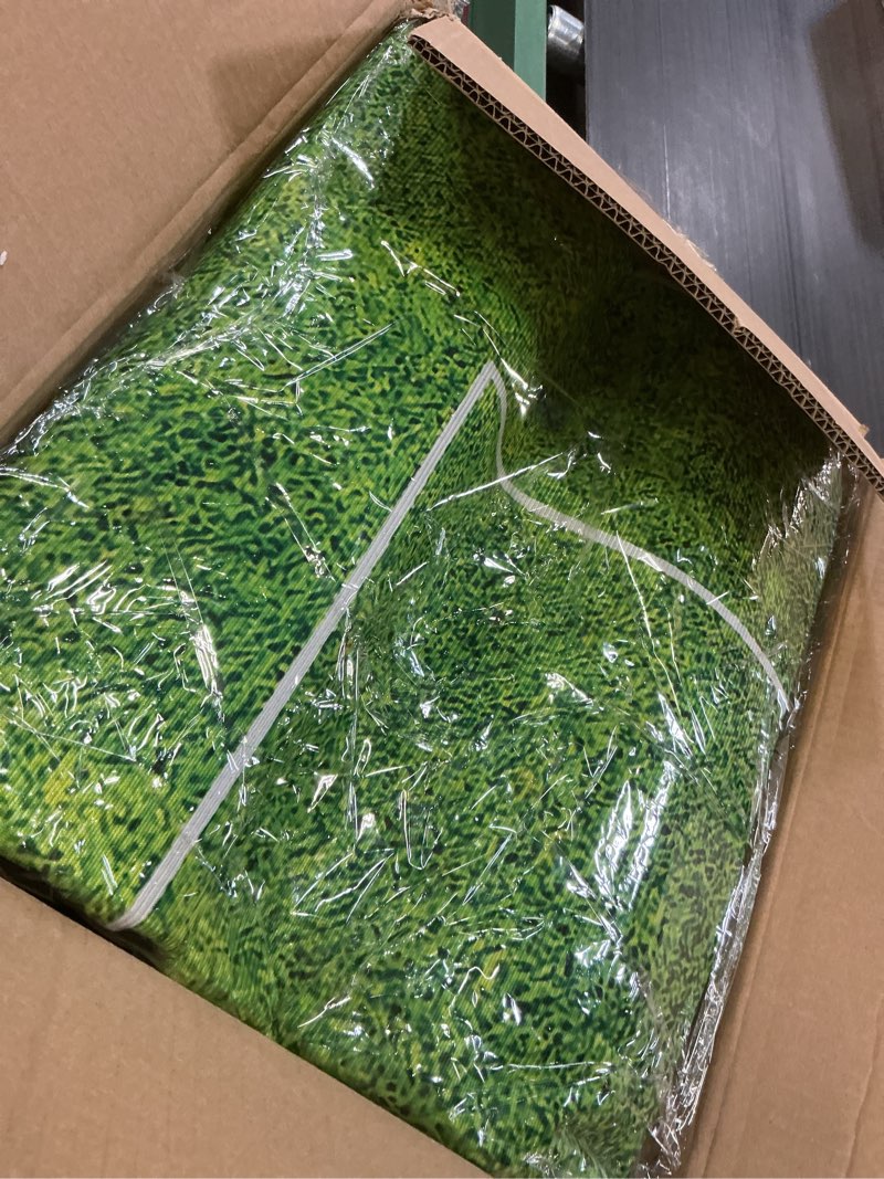 Condition photo showing Good Condition for soccer field rug 6'x9' non-slip soft carpet - soccer area rug for bedroom/boys room, soccer game rug, soccer carpet for bar game night, picnic mat, school decor & home decor (b)