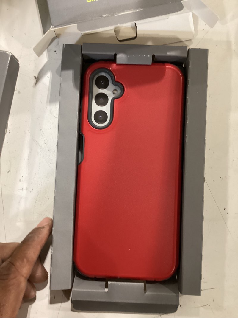 Condition photo showing Good Condition for onn slim rugged phone case for samsung galaxy a14 5g - red/gray