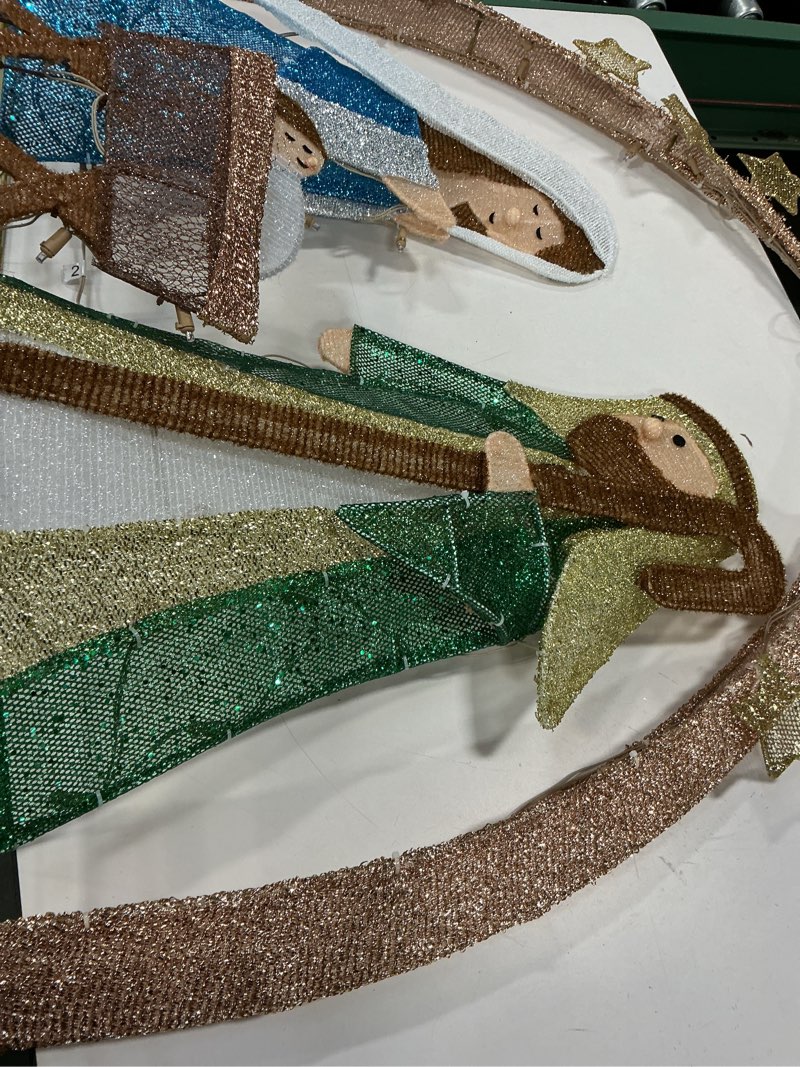 Condition photo showing Good Condition for Holiday Living 36-in Freestanding Nativity Yard decoration with White LED Lights