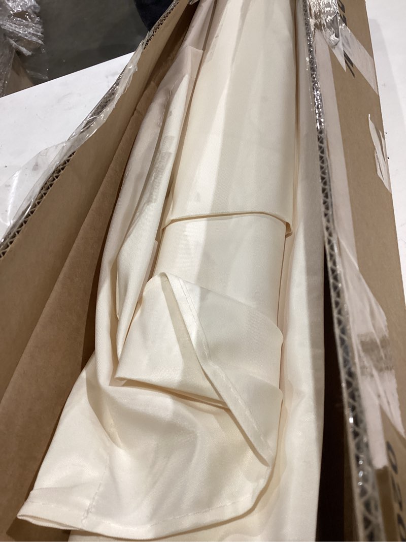 Condition photo showing As Is for Kokorona 3 Panel Room Divider, 6FT Tall Folding Privacy Screen Wall Dividers, Portable Privacy Screen Freestanding Room Divider for Room Separation, Included - Cover Strips, Beige, 102''W x 71''H 3 Panel-102"W Beige