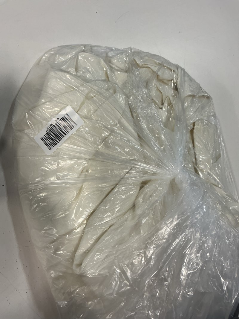 Condition photo showing Good Condition for european linen curtain - single panel, 96x120, ivory