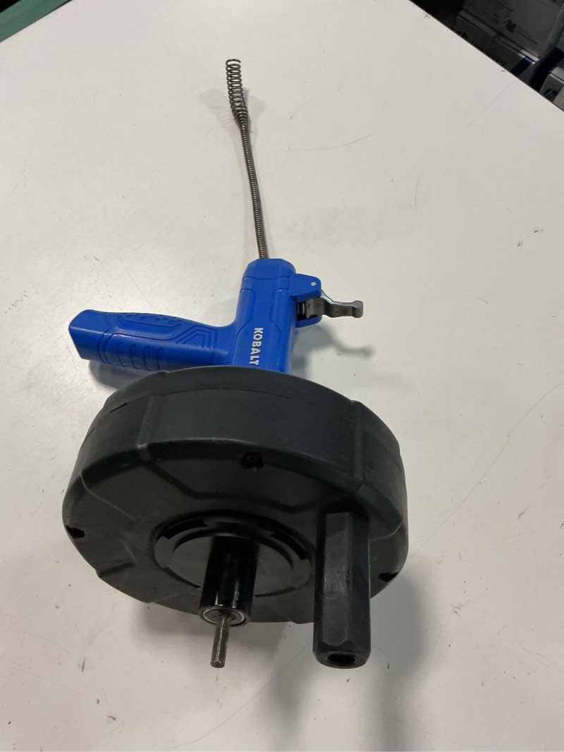 Condition photo showing As Is for kobalt 1/4-in x 25-ft high carbon wire hand auger for sink