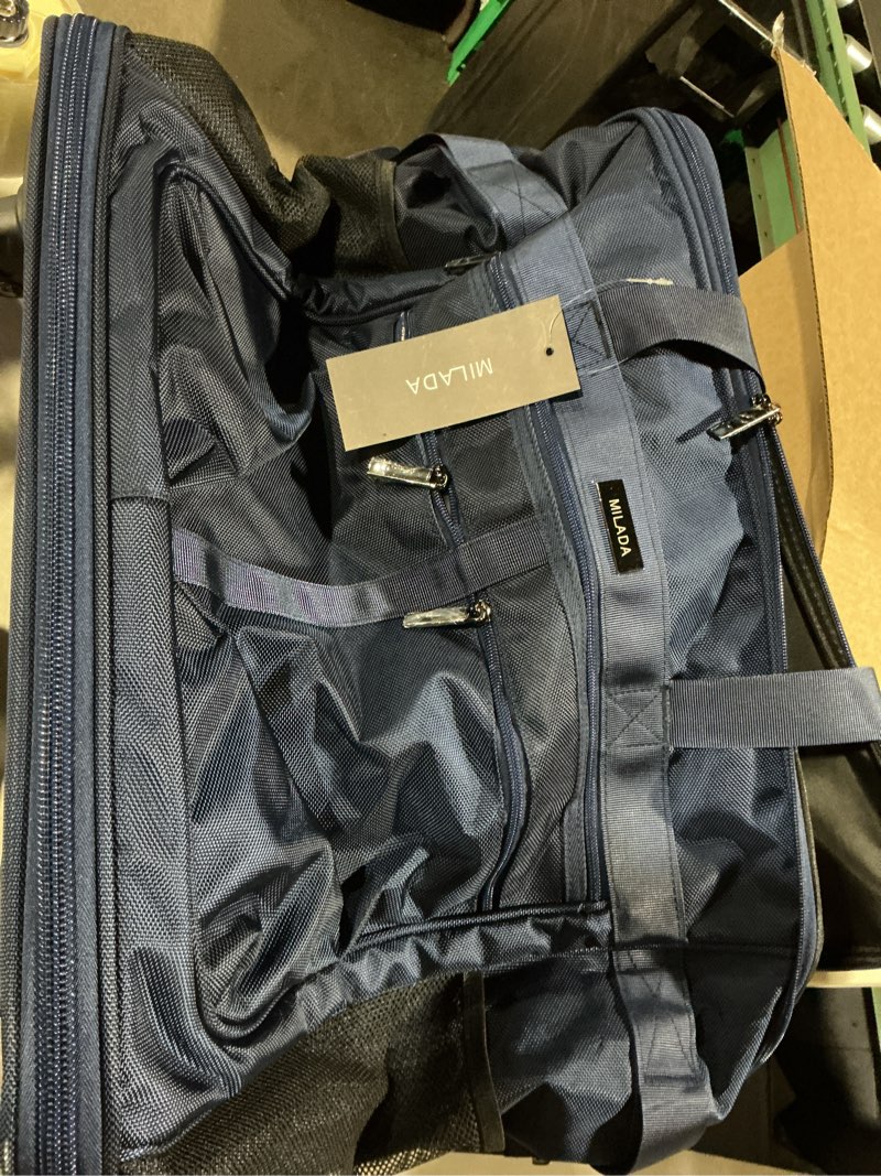 Condition photo showing Good Condition for (similar)hanke expandable carry on luggage suitcases with wheels foldable duffle bag for travel carry on suitcase weekend bag for women men?blue?