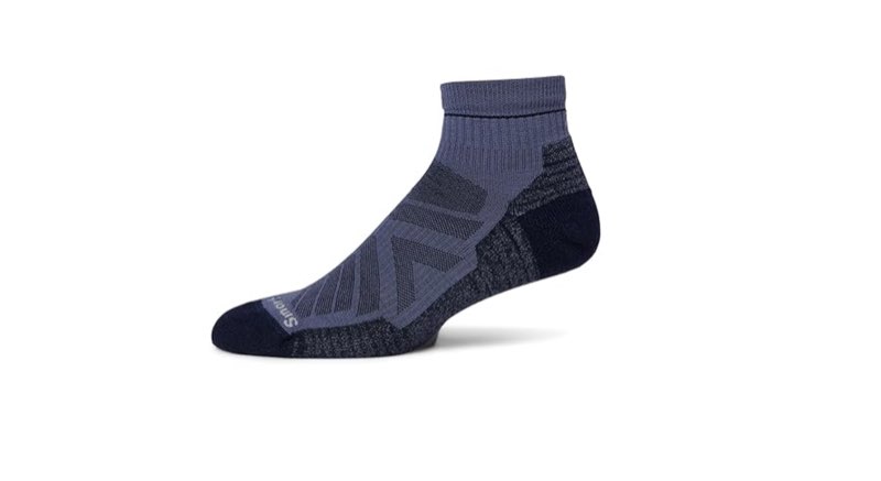 Smartwool Hike Light Cushion Ankle Socks Men's Crew Cut Socks Shoes Nightfall Blue : LG (Men's Shoe 9-11.5), Merino/Mesh/Nylon
