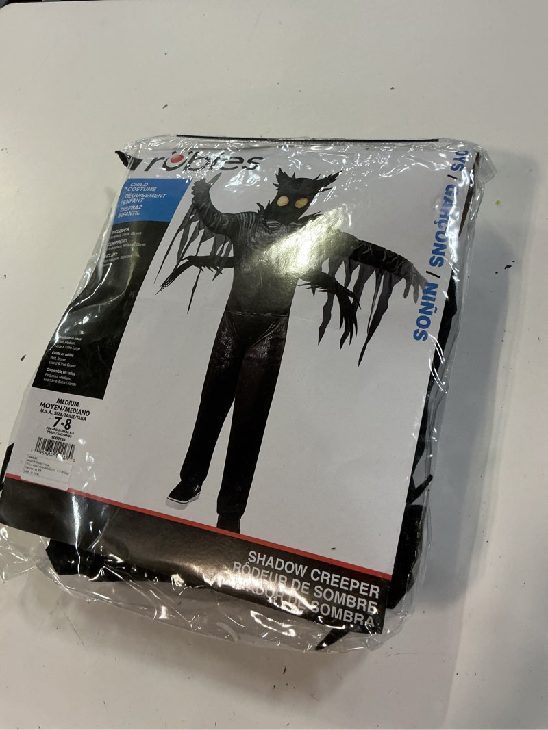 Condition photo showing New/Like New for rubies shadow creeper costume for kids medium