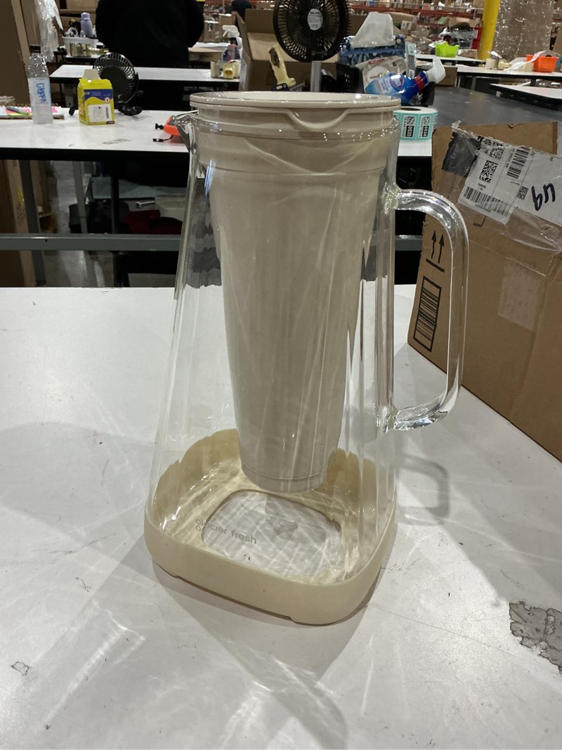 Condition photo showing Good Condition for glacier fresh glass water pitcher for tap water with membrane and activated filter, refrigerator water filter and air filter combination