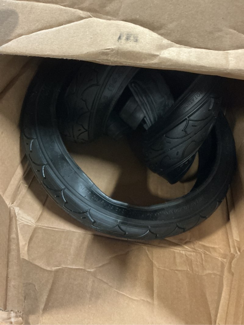 Condition photo showing As Is for rear 16×1.75 tires and inner tubes, 16x1.75/47-305 folding stroller tires fit for bob 3-wheeler gear jogging troller models-single and double stroller including revolution pro/flex/su/ironman(2sets)