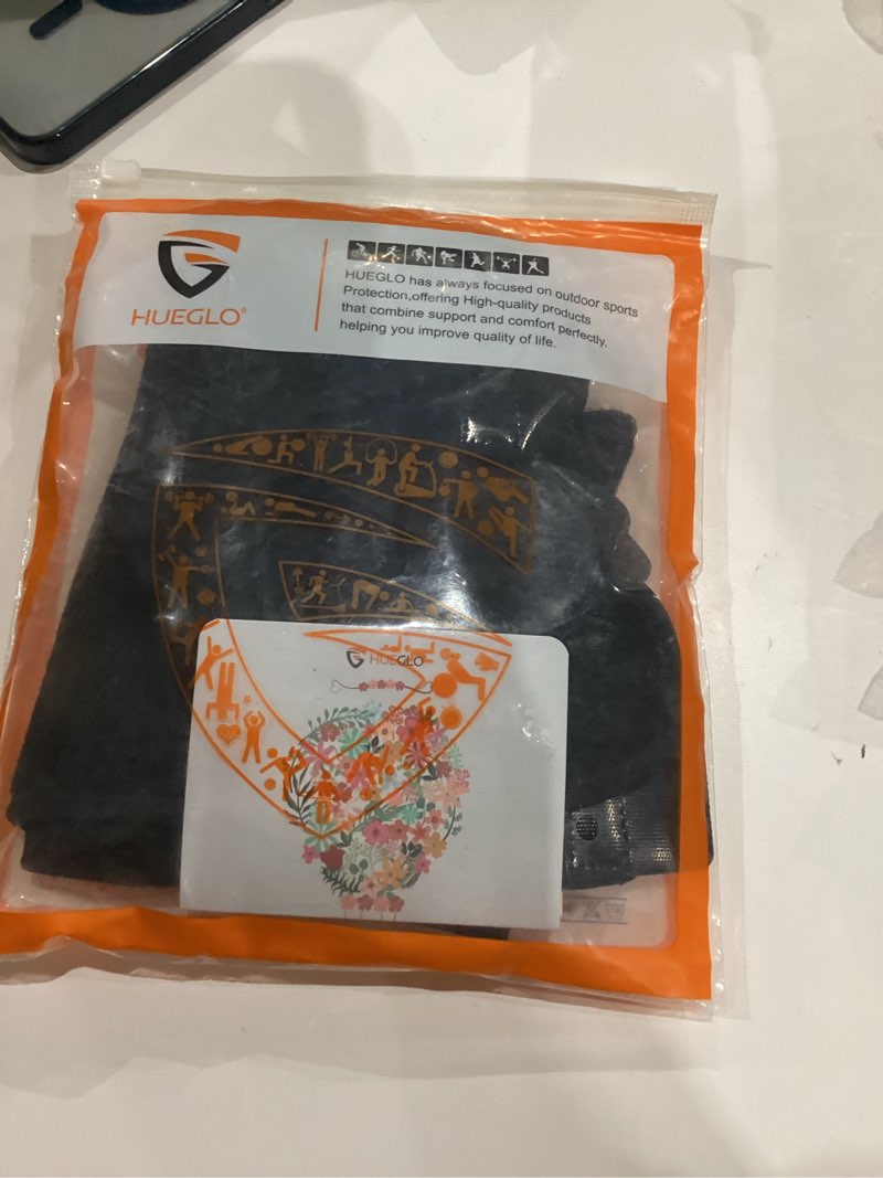 Condition photo showing As Is for HUEGLO Plus Size Knee Brace for Women and Men Knee Pain Relief,Adjustable Patellar Tendon Support Strap Extra Large Knee Brace with Side Stabilizers for Meniscus Tear,Sports,XXX-Large