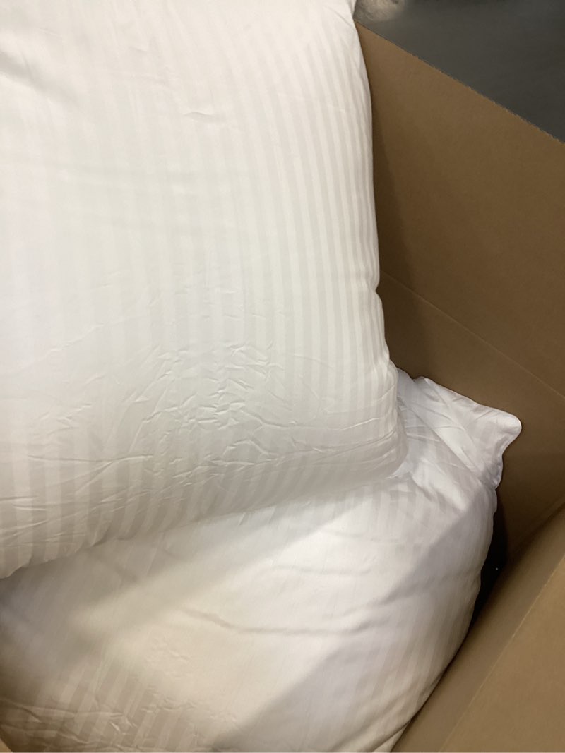 Condition photo showing Good Condition for Utopia Bedding Throw Pillows Insert (Pack of 2, White) - 26 x 26 Inches Bed and Couch Pillows - Indoor Decorative Pillow White 26x26 Inch