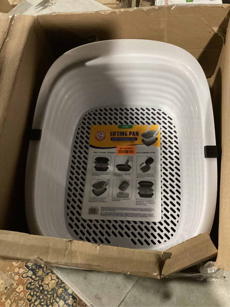 Condition photo showing Good Condition for Arm & Hammer Large Sifting Litter Box Scoop Free Cat Litter Tray with Microban, Made in USA